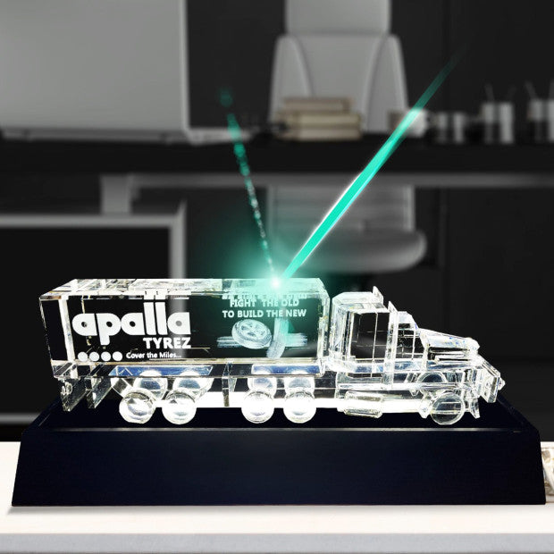 3D Crystal Truck Award